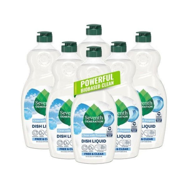 6-Pack Seventh Generation Free & Clear Dish Soap