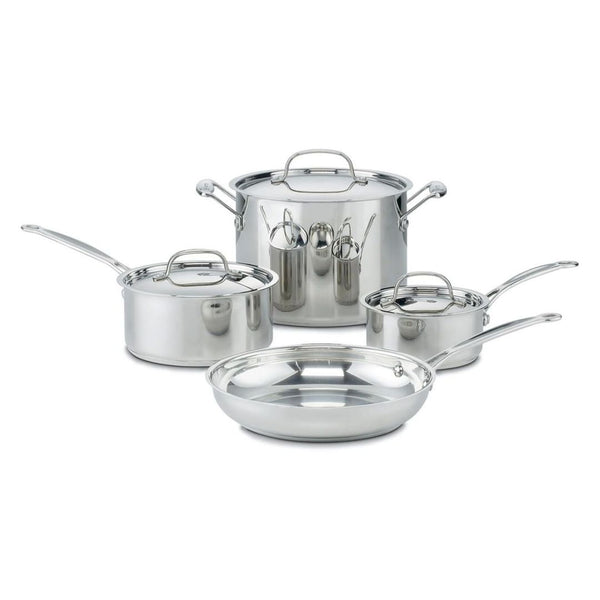 7-Piece Cuisinart Stainless Steel Pots and Pans Set
