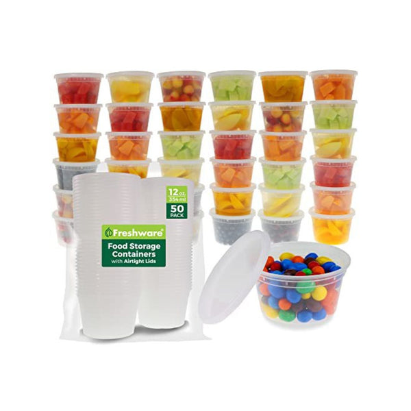 50 Pack Freshware Food Storage Containers