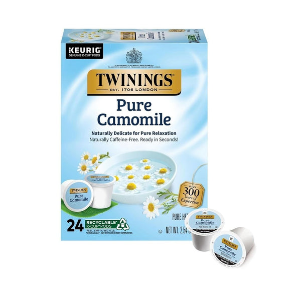 24 Count Twinings Pure Camomile Herbal Tea K-Cup Pods