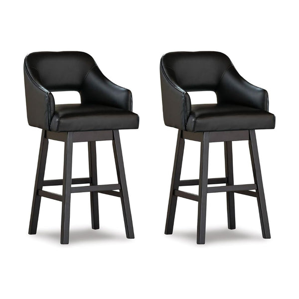 2 Signature Design by Ashley Upholstered Swivel Barstools
