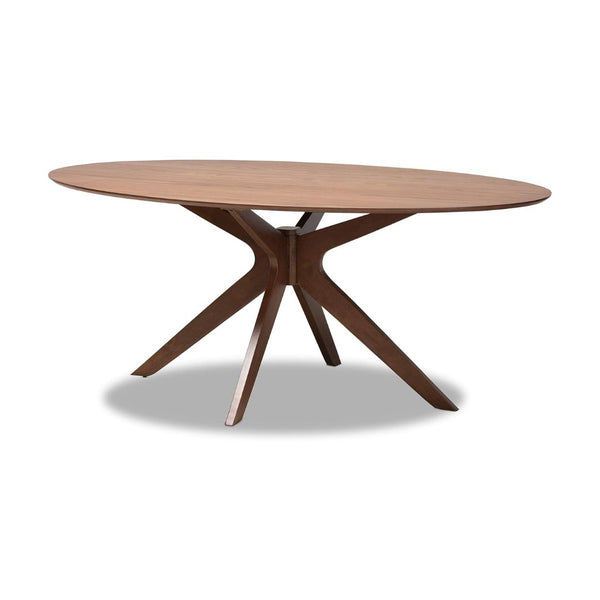 Baxton Studio 71-Inch Oval Dining Table