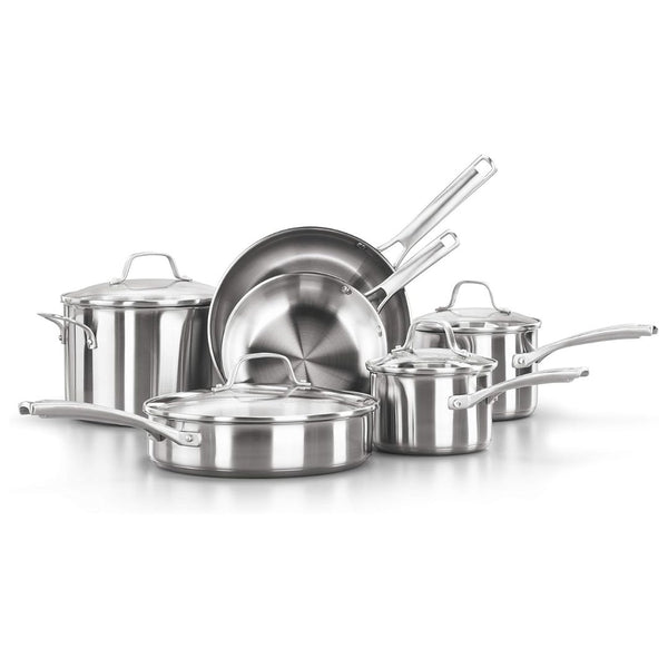 10-Pcs Calphalon Classic Stainless Steel Cookware Set