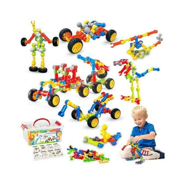 125-Piece Stem Building Blocks Toy with Storage Box
