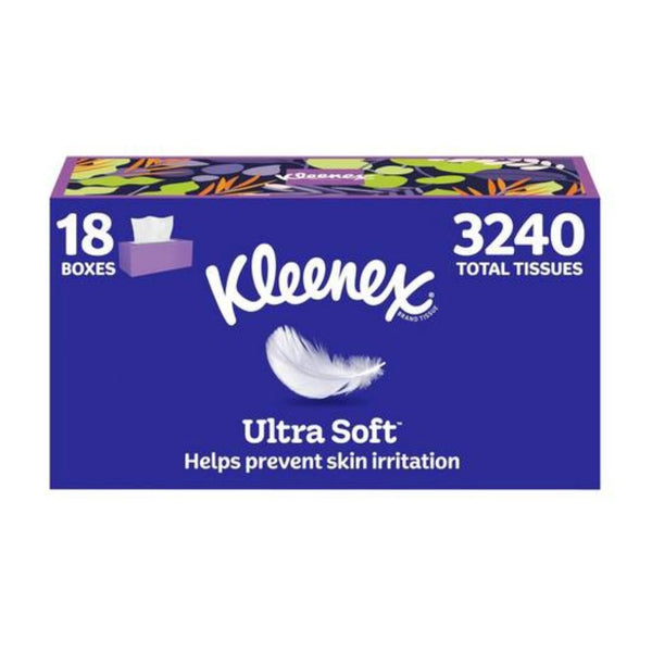 18 Boxes Kleenex Ultra Soft Facial Tissues