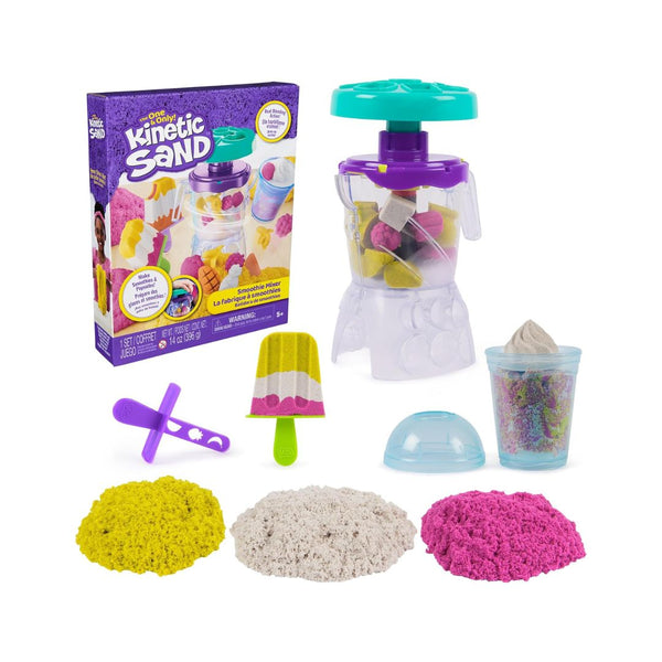 Kinetic Sand, Smoothie Mixer Playset with 14 oz Play Sand, Tools & Popsicle Mold