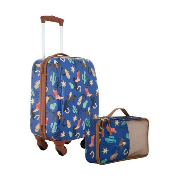 Wrangler Rodeo Kid's 2 Piece Hard-Side Spinner Luggage Set