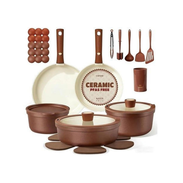 22-Piece Carote Ceramic Cookware Set