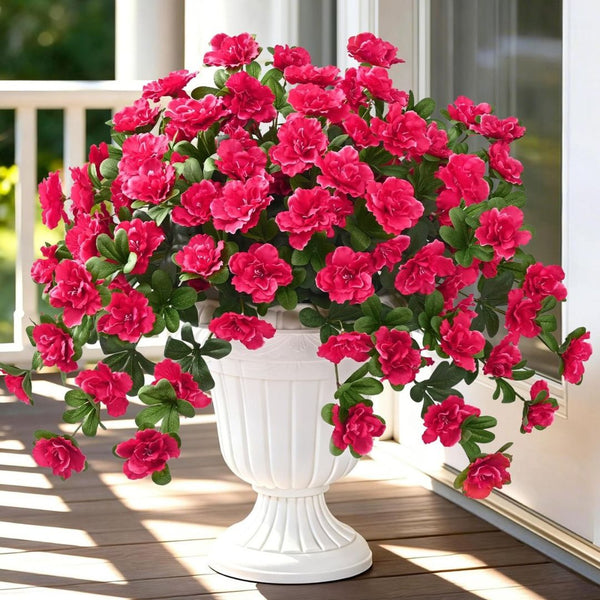 2 Bundles Fake Red Outdoor Artificial Flowers – simplexdeals