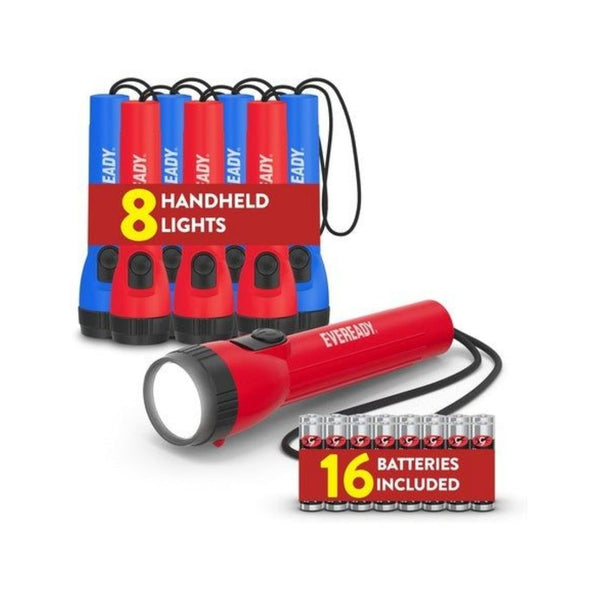 8 Everready LED Flashlights with Batteries