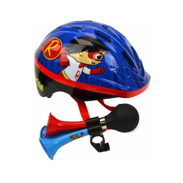 Ryan's World Kids Bicycle Helmet with Triple Horn