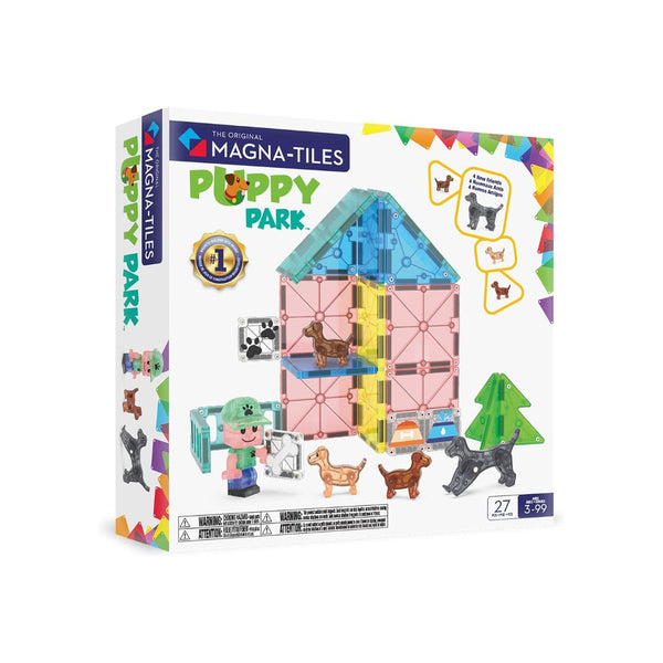 MAGNA-TILES Puppy Park 27-Piece Magnetic Construction Set