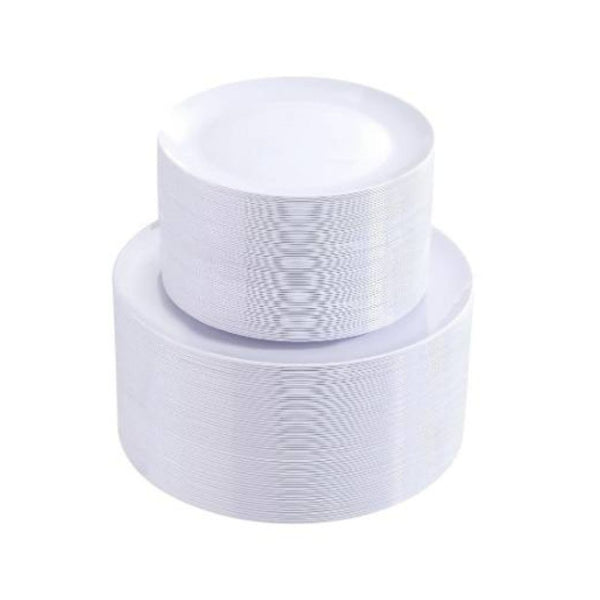100-Pc Plastic Plates