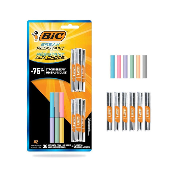 12 BIC Break Resistant Mechanical Pencil