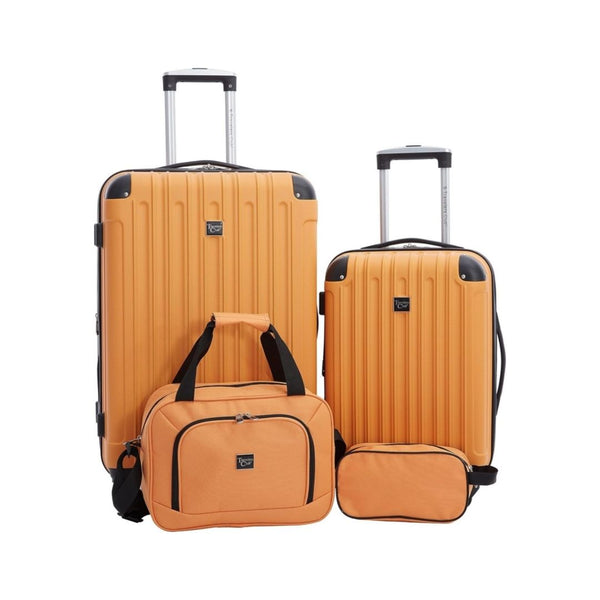 4-Piece Travelers Club Hardside Luggage Set