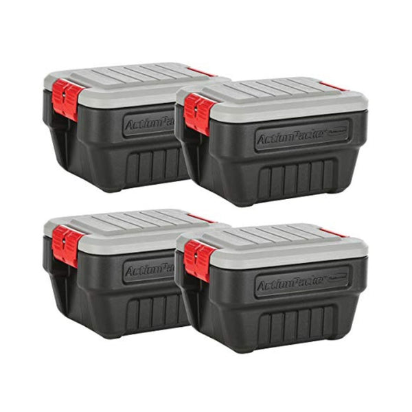 4 Pack Rubbermaid 8 Gallon Storage Boxes