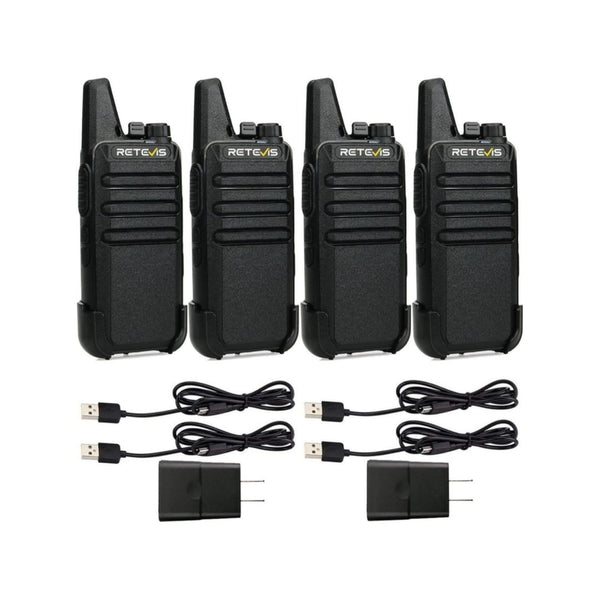 4-Pack Retevis RT22 Two 2 Way Radio
