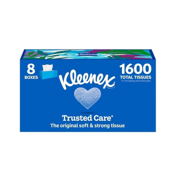 8 Pack Of Kleenex Trusted Care Facial Tissues