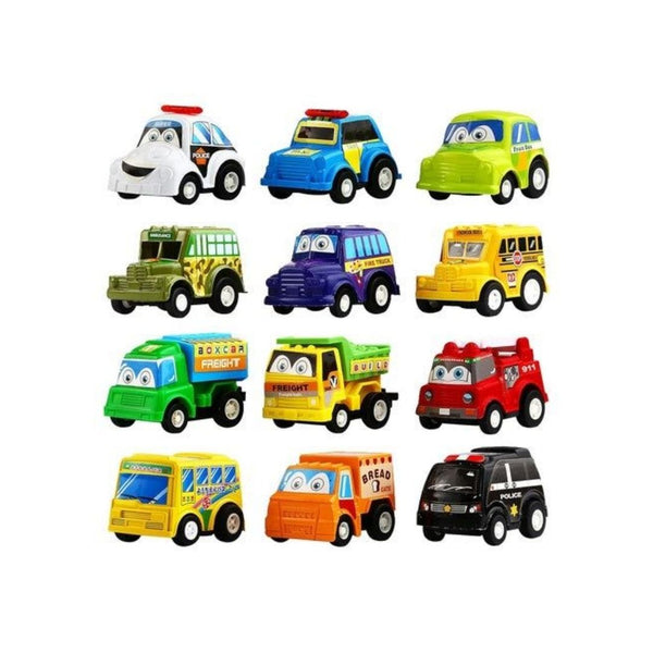 12 Pull Back Cars