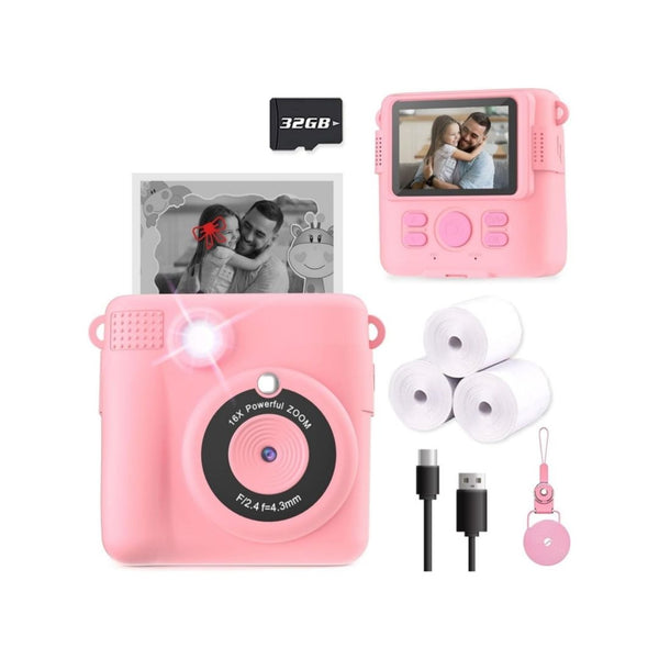 Kids Instant Print Camera with 32GB SD Card
