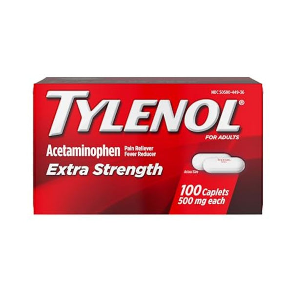 100 Tylenol Extra Strength Caplets