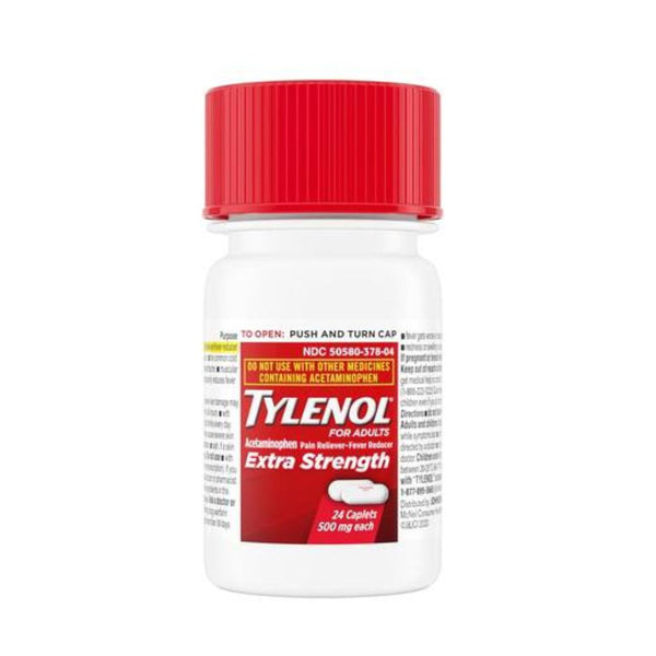 24 Tylenol Extra Strength 500 mg Caplets