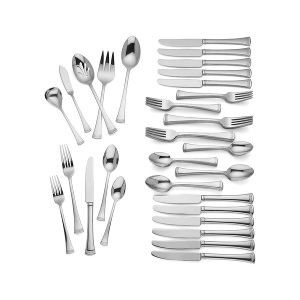65-Piece Lenox Portola 18/10 Stainless Steel Flatware Set
