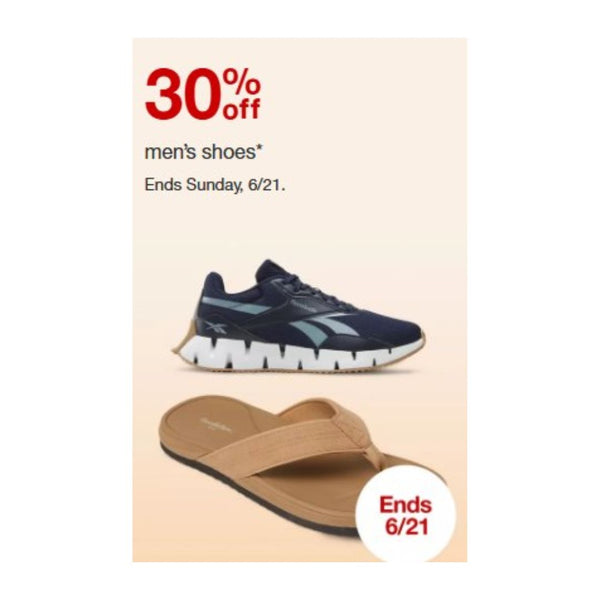 30% Off Men’s Shoes!