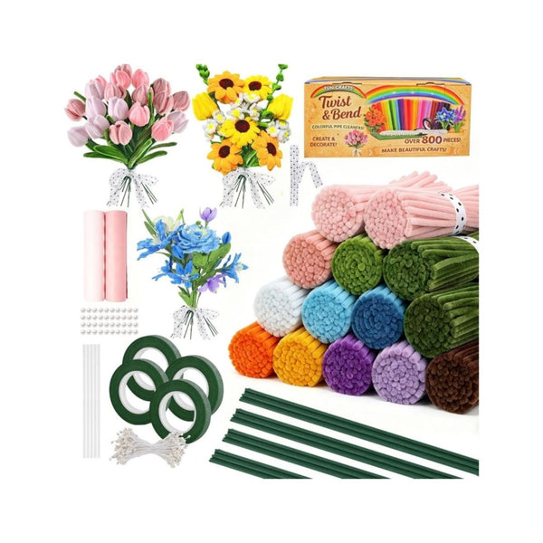 800-Piece Pipe Cleaner Flower Kit