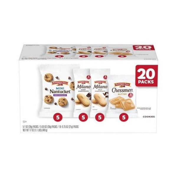 20 Bags Pepperidge Farm Cookies Variety Pack (OU-D)