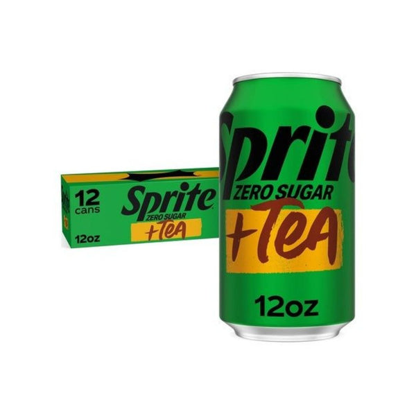 12 Cans Sprite + Tea Zero Sugar Lemon-Lime Tea Soda
