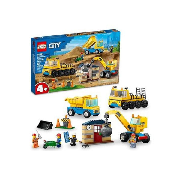 235-Pcs LEGO City Construction Trucks and Wrecking Ball Crane