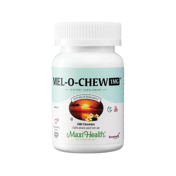 100-Pcs Maxi Health MEL-O-CHEW 1mg Chewable Sleep Aid