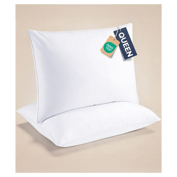 Set of 2 Linens Ultra Thin Flat Pillows