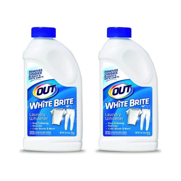 2 Bottles Out White Brite Laundry Whitener Powder