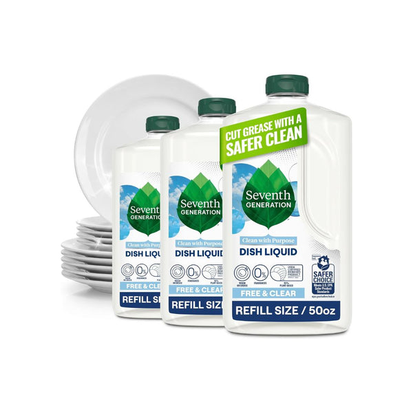 3-Pack Seventh Generation Dish Soap Refill