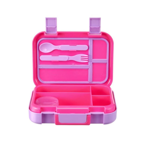 Kids Bento 4-Compartment Lunch Boxes with Utensils
