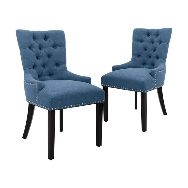Set of 2 CangLong Upholstered Fabric Dining Chairs