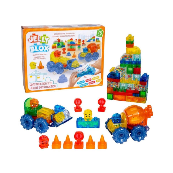 75-Pcs Jelly Blox Construction Site Building Blocks