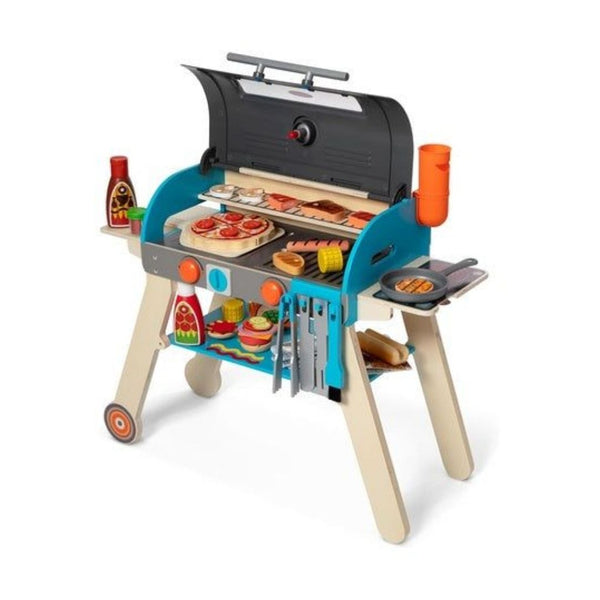 Melissa & Doug Deluxe Wooden BBQ Grill & Pizza Oven