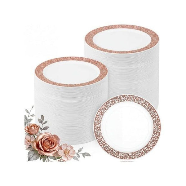 100-Piece Plastic Dessert Plates