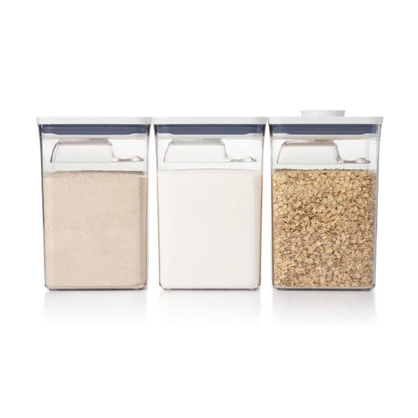 3-Pk OXO 4.4 qt POP Container with Attached ½ Cup Scoops