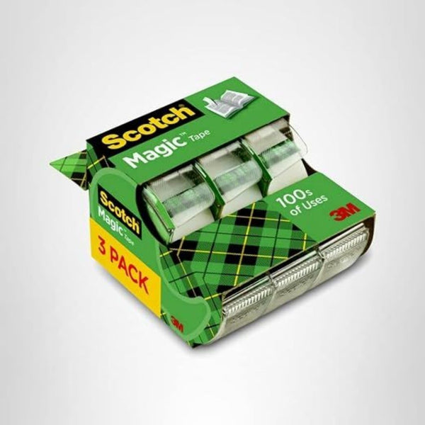 3 Dispensered Rolls Scotch Magic Tape