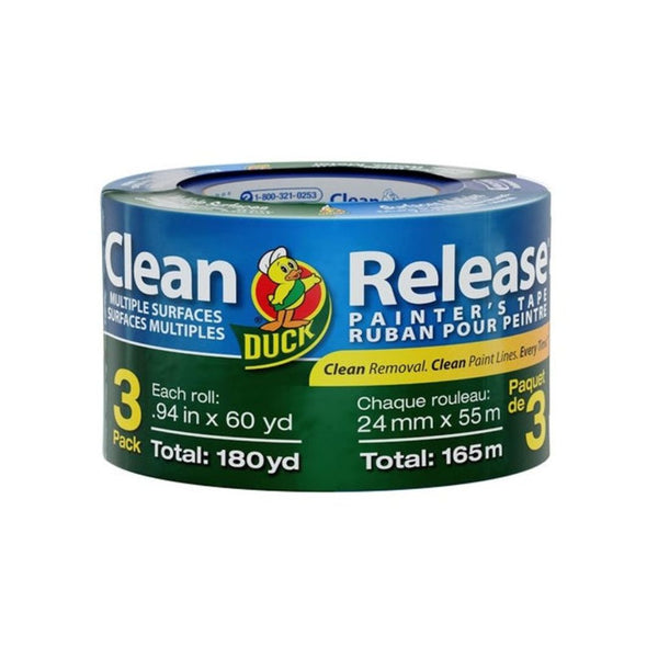 3 Duck Clean Release Blue Painter’s Tape Rolls