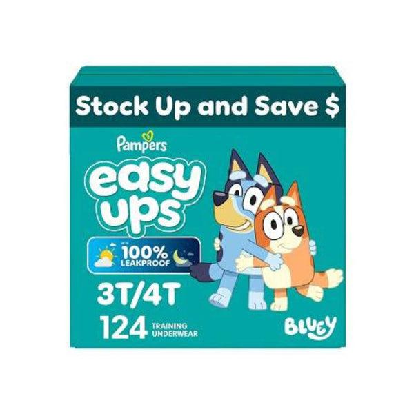124 Pampers Easy Ups Training Pants, Size 3T-4T