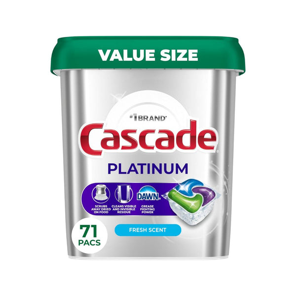 71 Cascade Platinum Dishwasher Pods