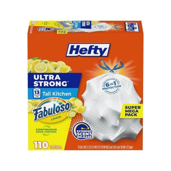 110 Hefty Ultra Strong 13-Gallon Trash Bags