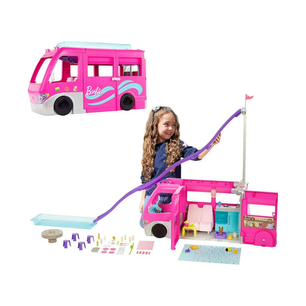 Barbie Camper, Doll Playset with 60 Accessories