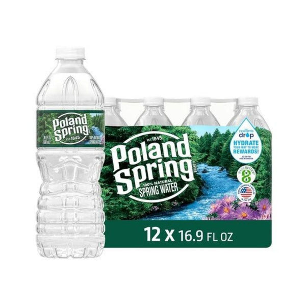 12 Poland Spring Water Bottles