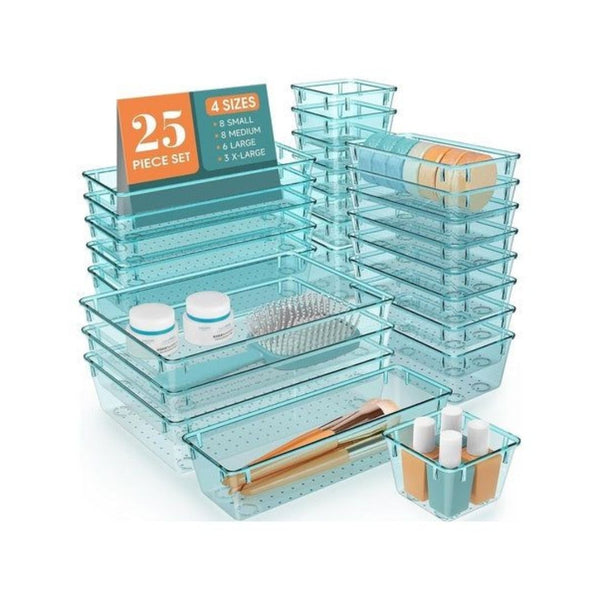 25 Piece Drawer Organizer Tray Set